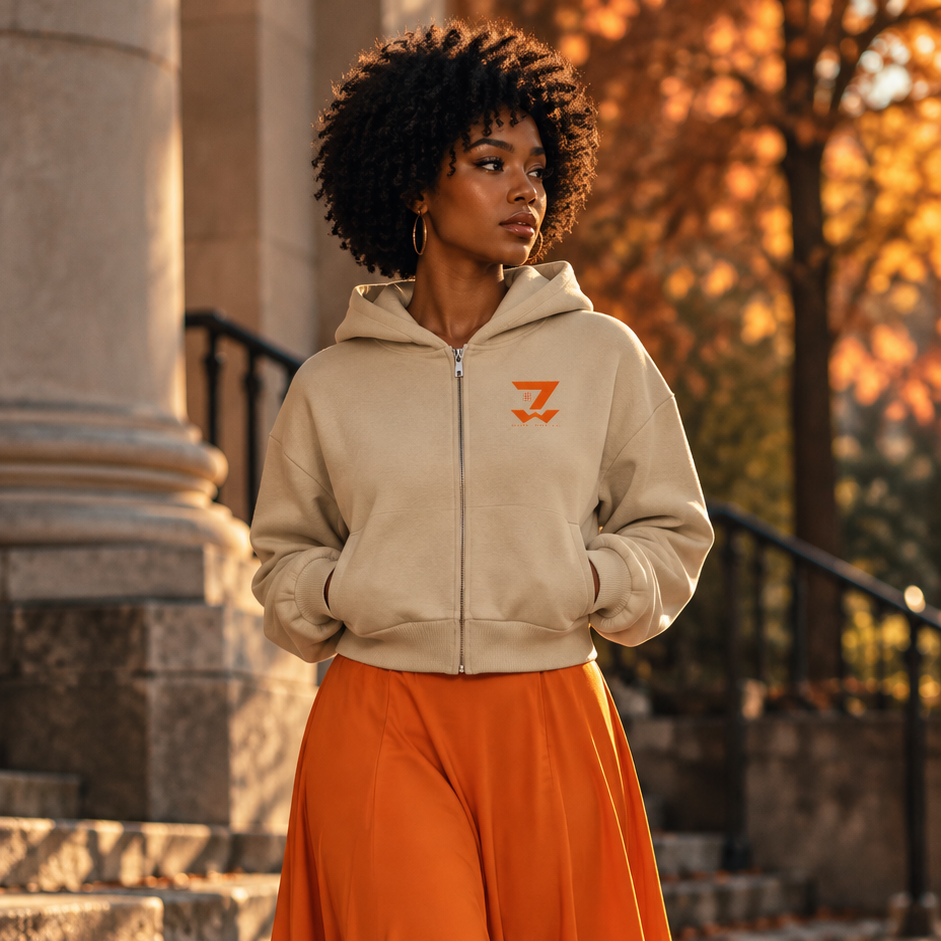 Women’s “Desert Ember”  Heavyweight Zip-up Hoodie